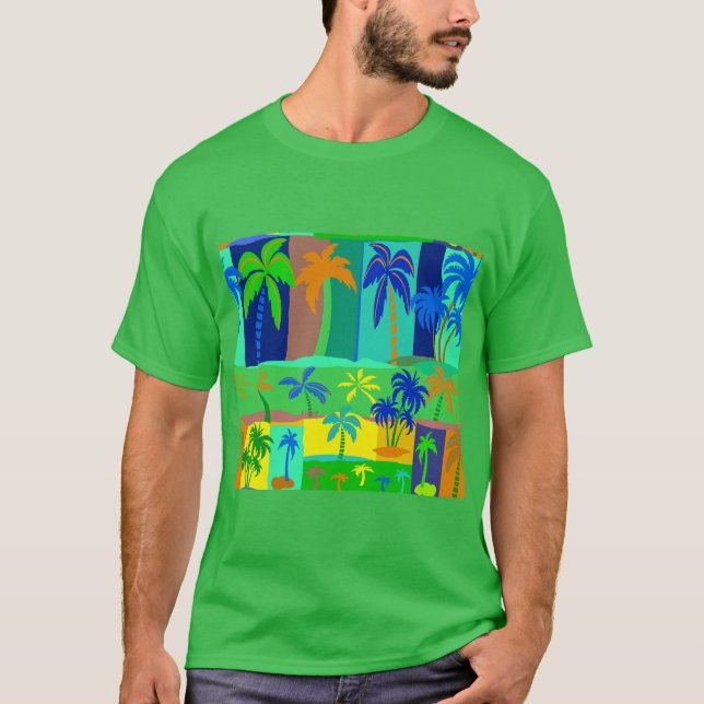 Drömsam Tropisk Semester T Shirt (Framsida)