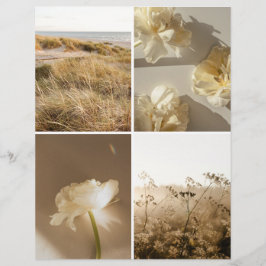Drömsk beige och gyllene Scrapbook-utsniddspapper