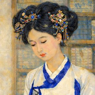 Drömsk koreansk Hanbok-skönhet – 2026 Konstkalende Kalender