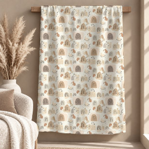 Drömsk Ljus Brun Beige Mysig Filta Hem Dekor Fleecefilt
