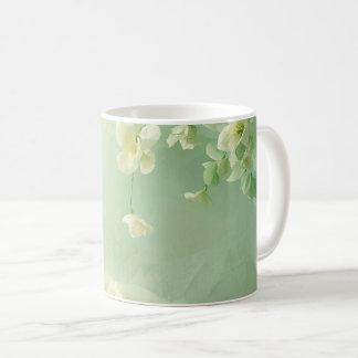 drömsk Mjuk Salvia och Mintgrön Blommig Kaffemugg