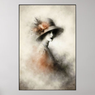 Drömsk Retroporträtt av Elegans Poster
