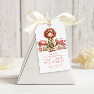 Drömska änglablush blommiga födelsedagspresentkort presentetikett