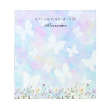 Drömska blommor och fjärilar Notepad