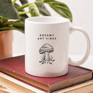 Drömska konstvibbar Estetisk kreativitet Kaffemugg