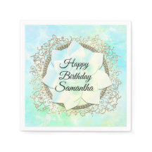 Drömska Pasteller Lotus Personlig Födelsedag