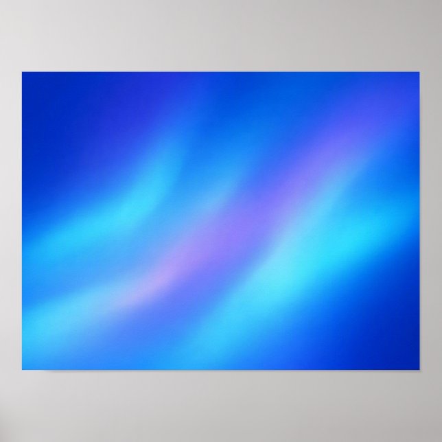Drömskt Blått Cyan Lila Gradient Abstrakt Affisch (Framsidan)