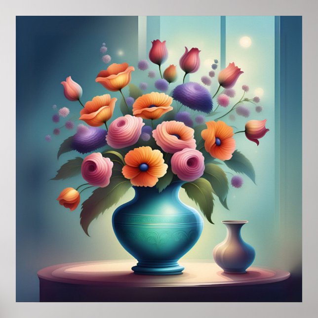 Drömskt blomsterpar poster (Framsidan)