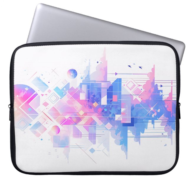 Drömskt geometriskt himmelssken laptop fodral (Framsidan)