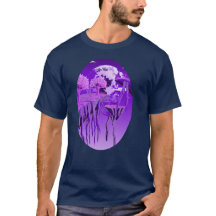 Drömskt Lila Himmel – Estetisk Natur Art T-Shirt