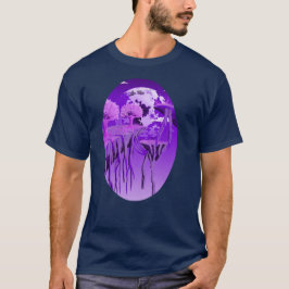 Drömskt Lila Himmel – Estetisk Natur Art T-Shirt