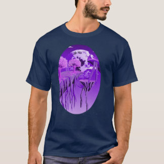 Drömskt Lila Himmel – Estetisk Natur Art T-Shirt