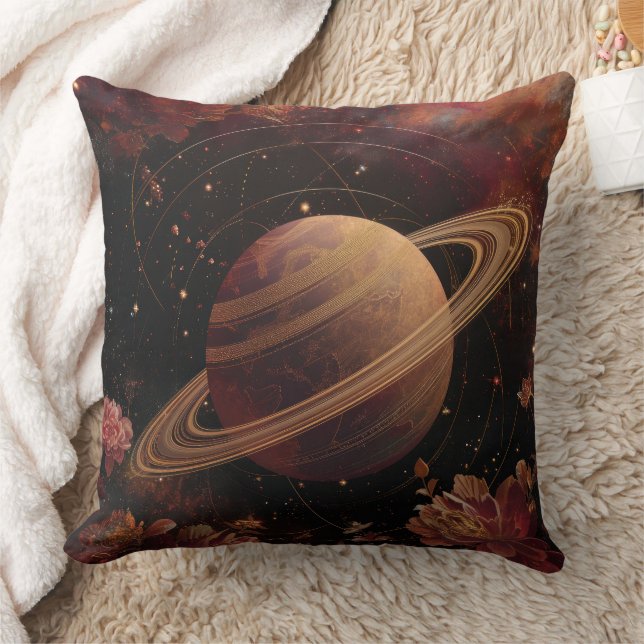 Drömskt lila kosmos kristallplanet kudde (Filt)