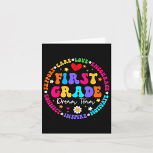 Drömteam för första klass tillbaka till skolan lär kort