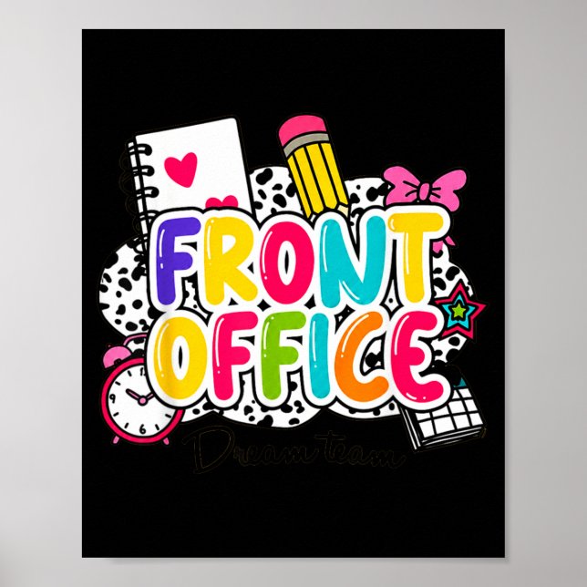 Drömteam för kontor rosa band skolpersonal poster (Framsidan)