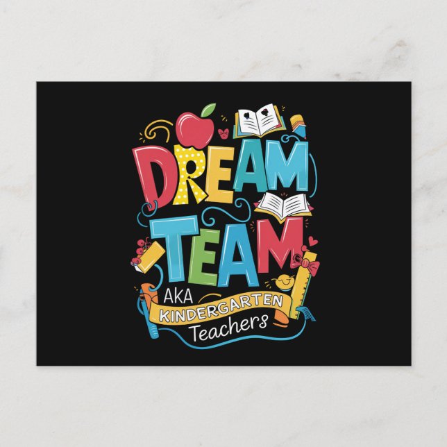 Drömteam Förskollärare tillbaka till skolan Vykort (Framsida)