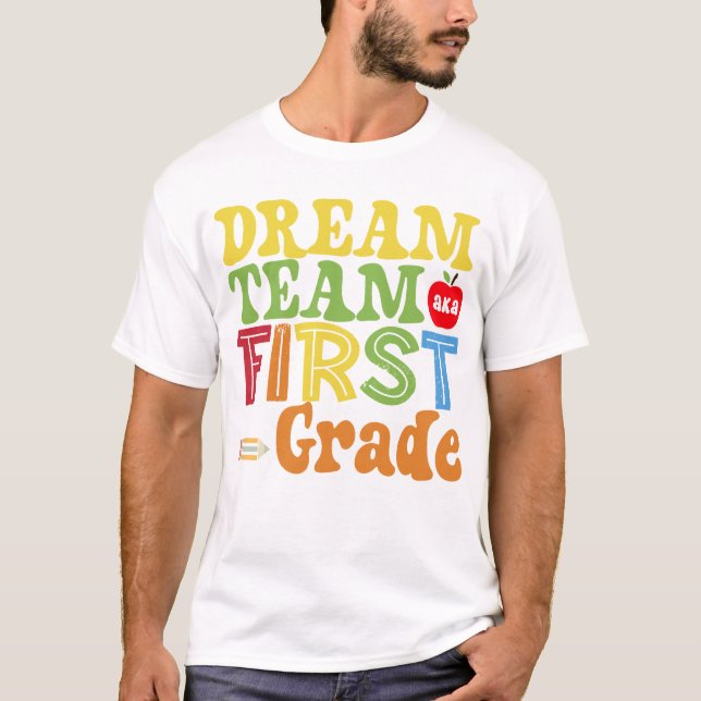 drömteam först klass back to school t shirt (Framsida)