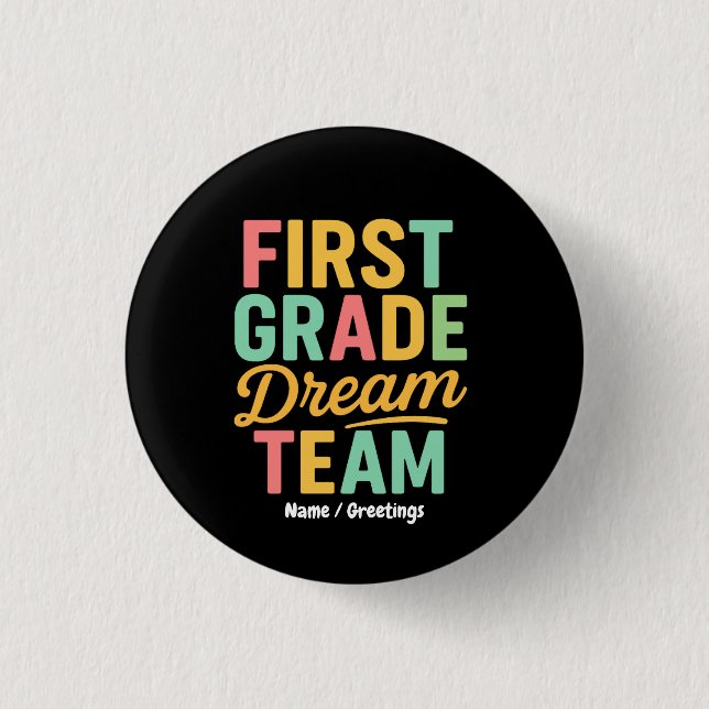 Drömteamlärare Första Klassens Åter till Skolan Ba Knapp (Framsida)