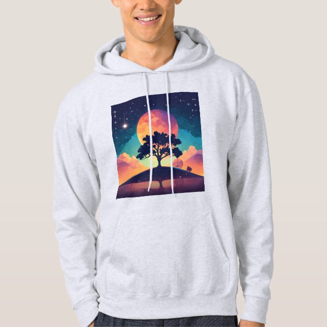 Drömtydningssajts logotyp - Platt vektor Hoodie (Framsida)