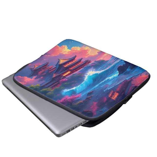 Drömvågspagod vid havet laptop fodral (Framre botten)