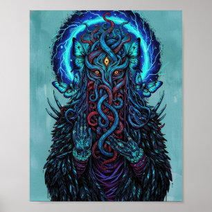 Drömvävaren - Psykedelisk Mörk Fantasy-vägg Poster
