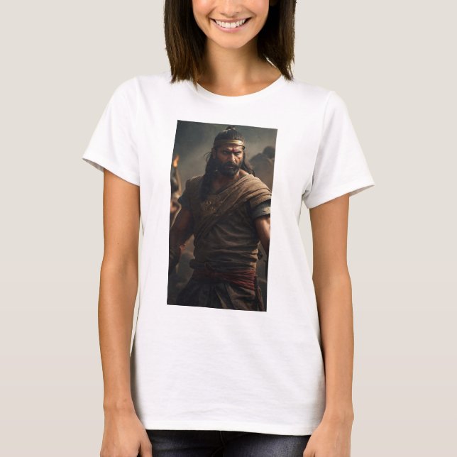 Dronacharya: Guru of Warriors Indian Mythology T Shirt (Framsida)