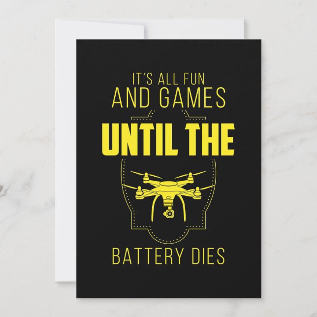 Drönare i luften är min grej inbjudningar (Framsida)