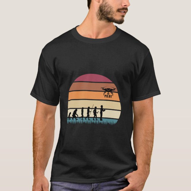 Drönarpilot Evolution Rollig Quadcopter Drönare Ev T Shirt (Framsida)
