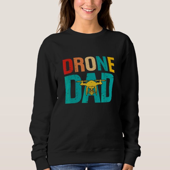 Drönarpilot Flygdrön Papa Fars Dag Drönare  T Shirt (Framsida)
