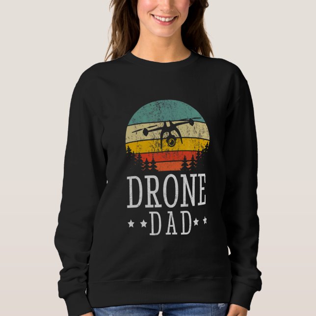 Drönarpilot Flygdrön Papa Fars Dag Drönare  T Shirt (Framsida)
