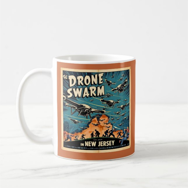 Drönarsvärm i New Jersey Kaffemugg (Vänster)