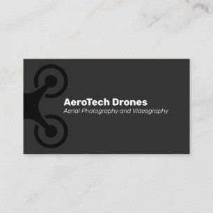 Drone Aerial Photography and Videography Black Visitkort