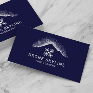 Drone Aerial Photography Navy Blue Photographer Visitkort