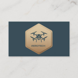 Drone Affärskort Elegant Blue Navy Visitkort