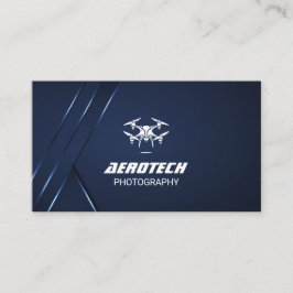 Drone Affärskort Elegant Blue Visitkort