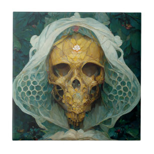 Drone Bee Skull Fantasy Sci-Fi Kakelplatta