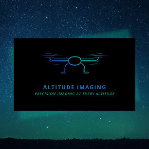 Drone Business Pilot UAV Photography Black Visitkort
