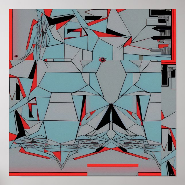 Drone City Abstrakt Poster (Framsidan)