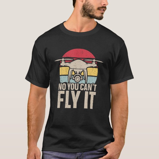 Drone Copter (Drone Copter) för Tävlan Pilot Flies T Shirt (Framsida)