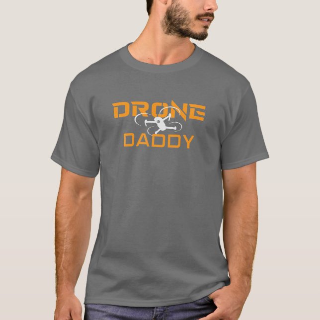 DRONE DADDY FPV Enthusiast Pappa Speed Quad Far T Shirt (Framsida)