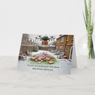 Drone Delivery-julhälsningskort 2024 Helgkort