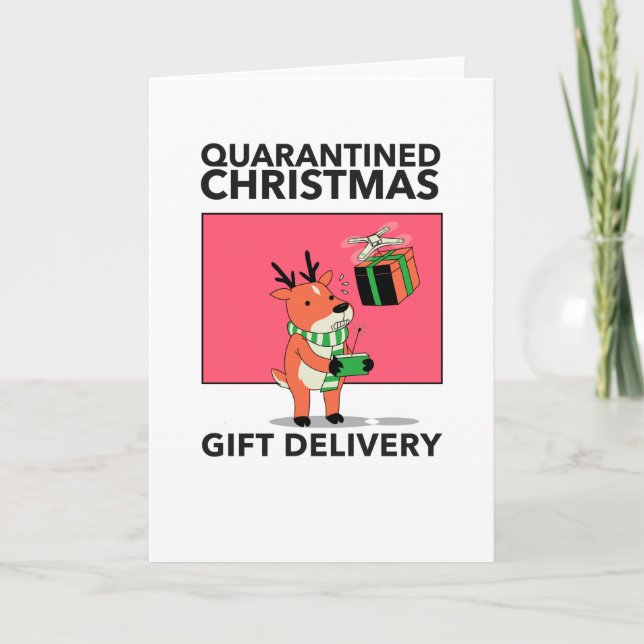Drone Delivery-kvarstående jul Kort (Framsida)