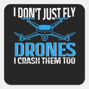 Drone Design for rc pilot drönare Fyrkantigt Klistermärke
