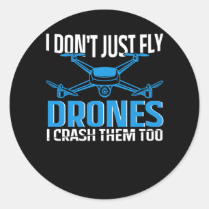 Drone Design for rc pilot drönare Runt Klistermärke