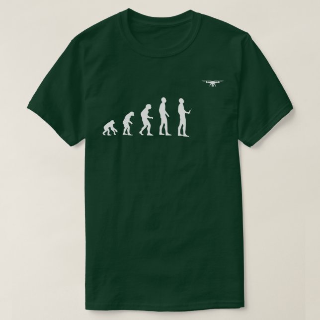 Drone Evolution Drone Gift Pilot Flygning T Shirt (Design framsida)