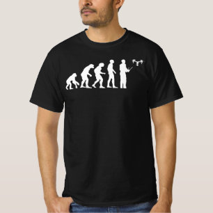 Drone Evolution - Funny Drone Pilot Quadcopter Flä T Shirt