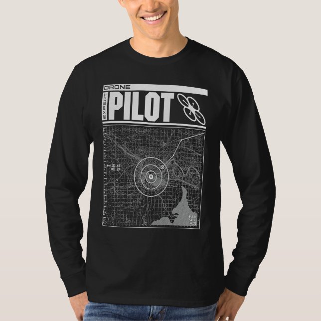 Drone Expert Pilot T Shirt (Framsida)