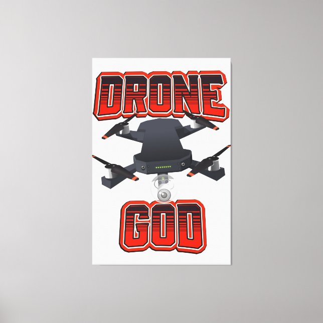 Drone God logotyp Canvastryck (Framsida)