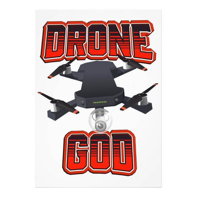 Drone God logotyp Fototryck (Framsidan)