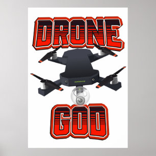 Drone God logotyp Poster